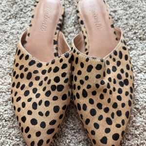 Madewell Women's Leopard Print Slip-On Mules - Tan/Black